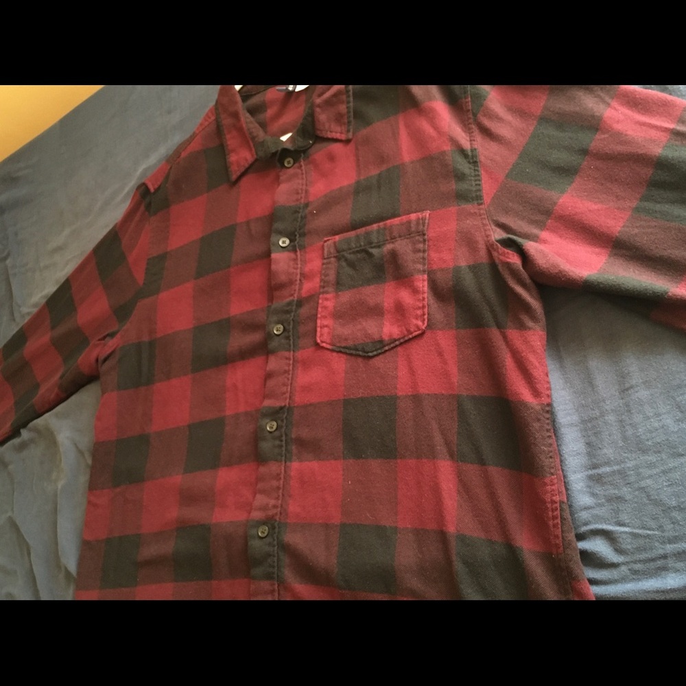 H&M Red and Black Flannel Shirt